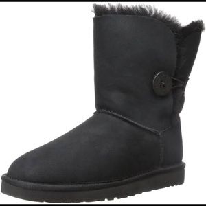 UGG | Bailey Black Fur Boots | Size 7